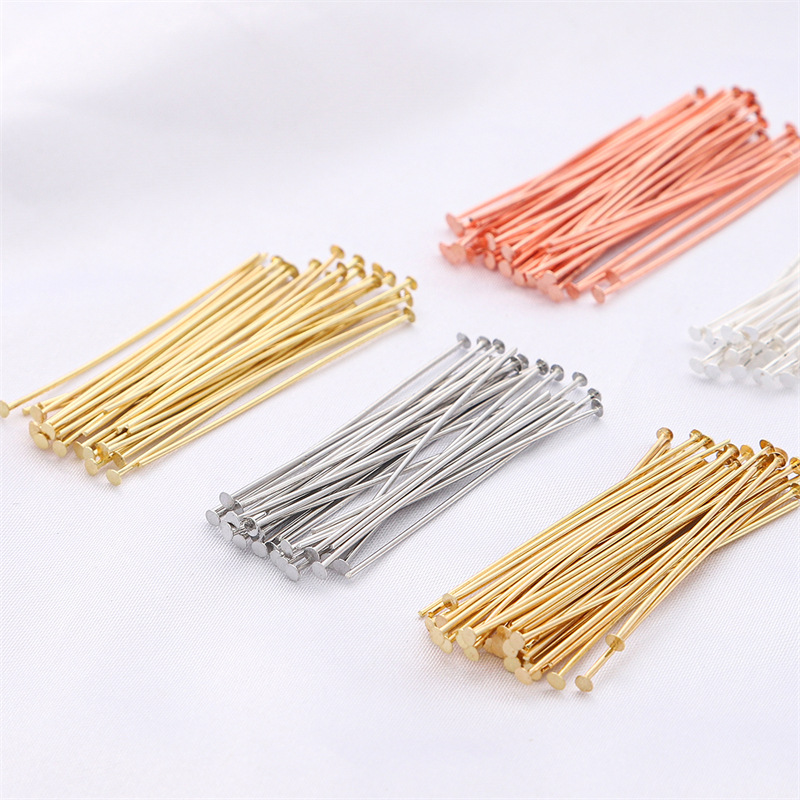 Jewelry Making Silver - 50pcs/pak Pin Kepala Datar Perak Sterling
