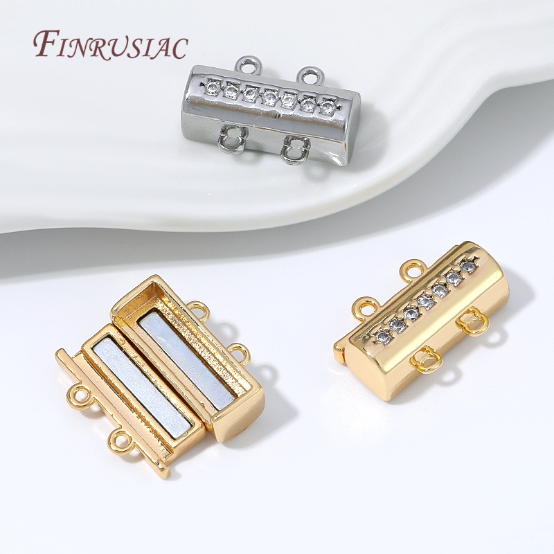 Jewelry Making Bead - Kancing Kalung Magnetik Berlapis Emas 18K,