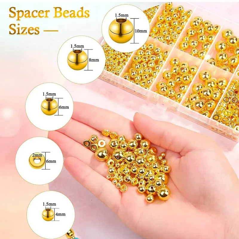 Jewelry Making Tutorial - 1000 Buah Kit Manik Spacer Emas
