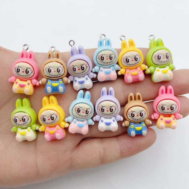Jewelry Making Resin - 10Pcs Gantungan Resin Rumah Stroberi Kelinci