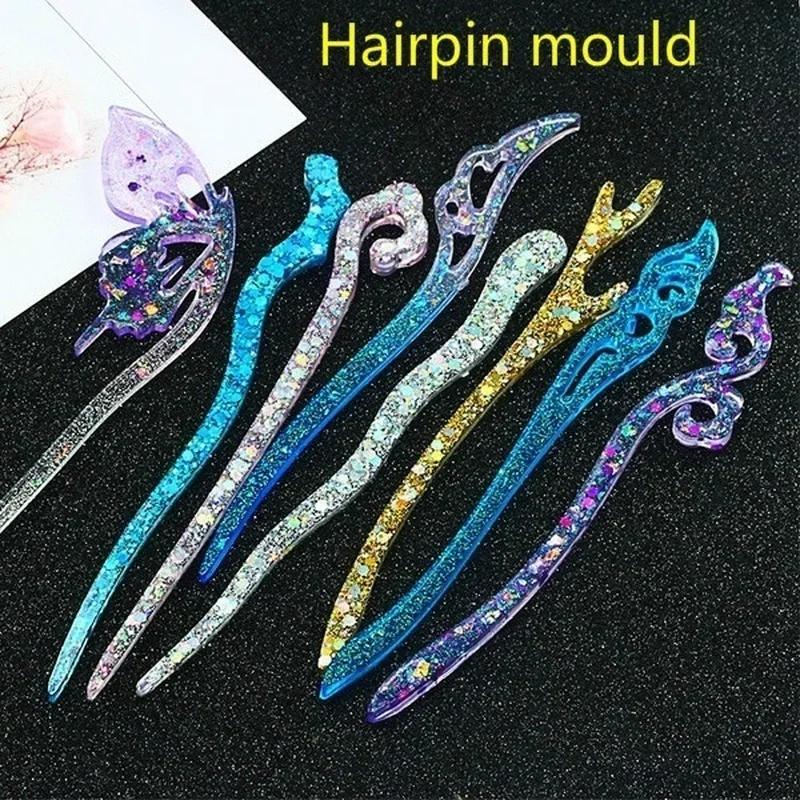 Jewelry Making Resin - Cetakan Khusus Silikon Jepit Rambut Transparan