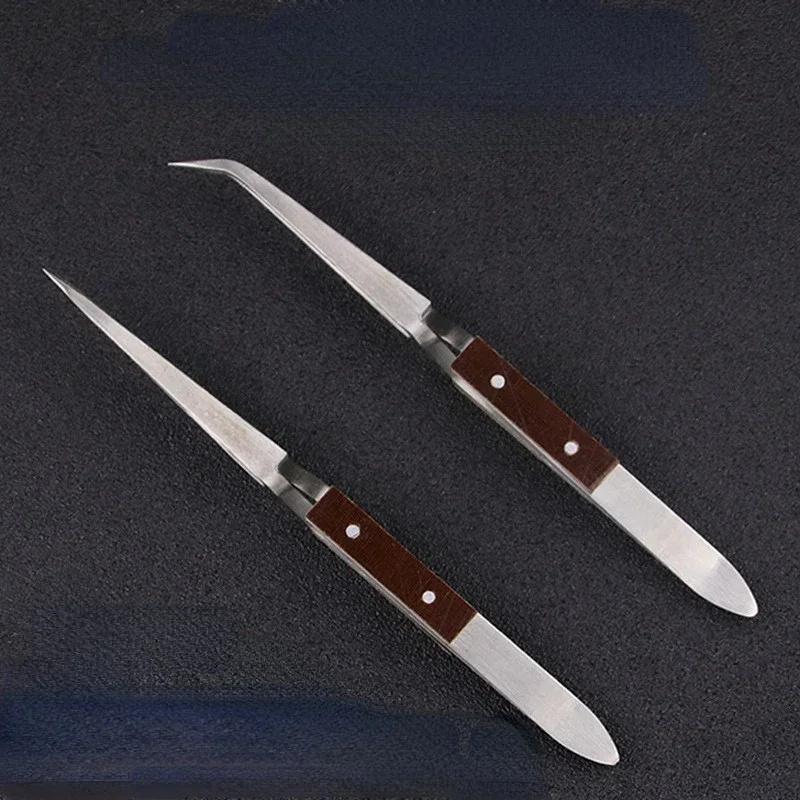 Jewelry Making Tool Kit - 2Pcs/set Pinset Isolasi Stainless Steel dengan