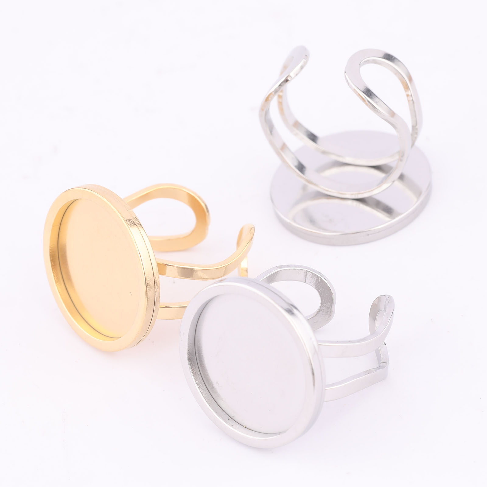 Jewelry Making Tutorial - 5 Buah 18Mm Bulat Cabochon Cincin