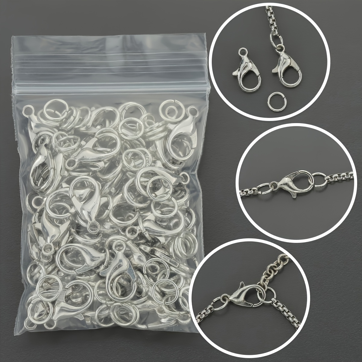 1/2/300 Buah Gesper Lobster Ci - Jewelry Making Jump Rings ulasan dan harga