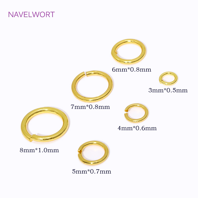 Cincin Belah Berlapis Emas 14K - Jewelry Making Jump Rings ulasan dan harga