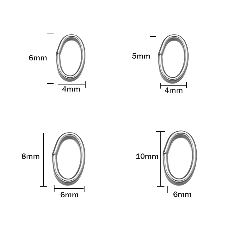 50 Buah 3 Warna Baja Tahan Kar - Jewelry Making Jump Rings ulasan dan harga