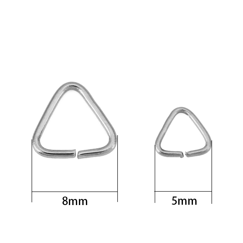50pcs 5mm 8mm Cincin Segitiga  - Jewelry Making Jump Rings ulasan dan harga