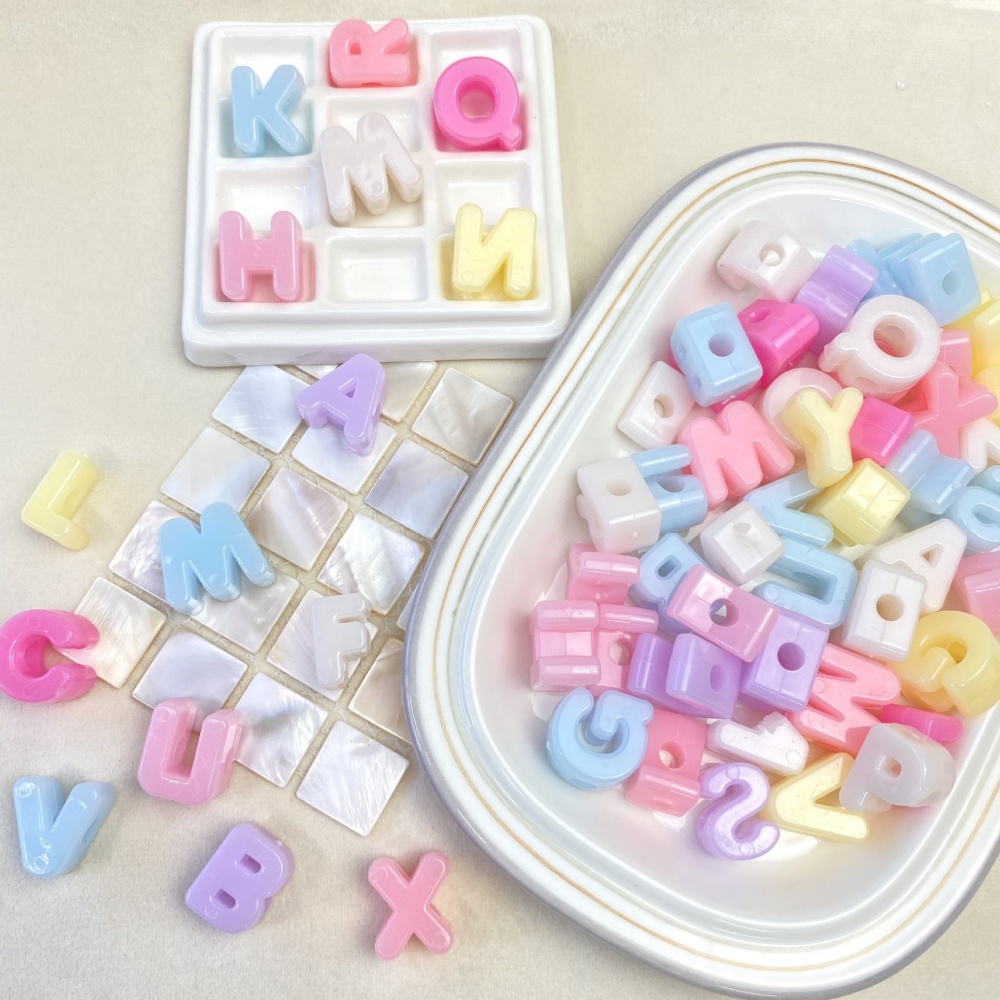 10/50/100PCS Manik-manik Huruf - Jewelry Making Tutorial ulasan dan harga