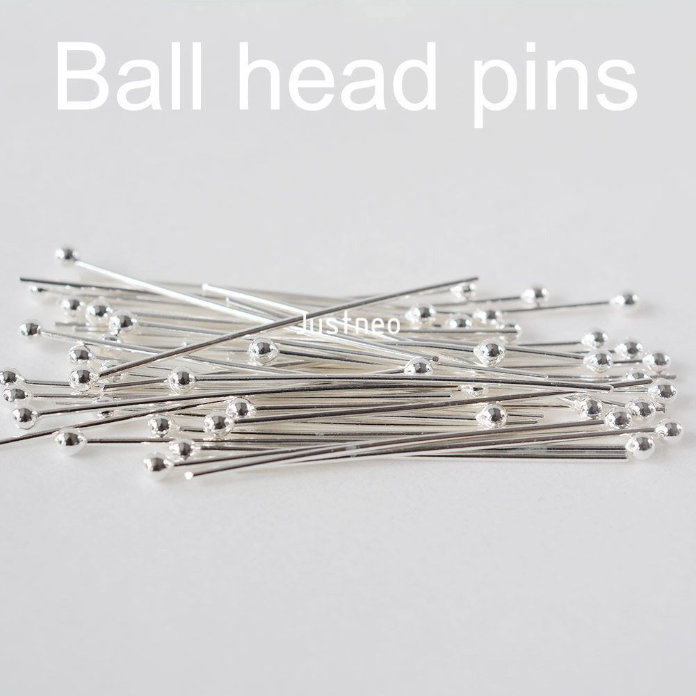 Pin Kepala Bola Perak Sterling - Jewelry Making Silver ulasan dan harga