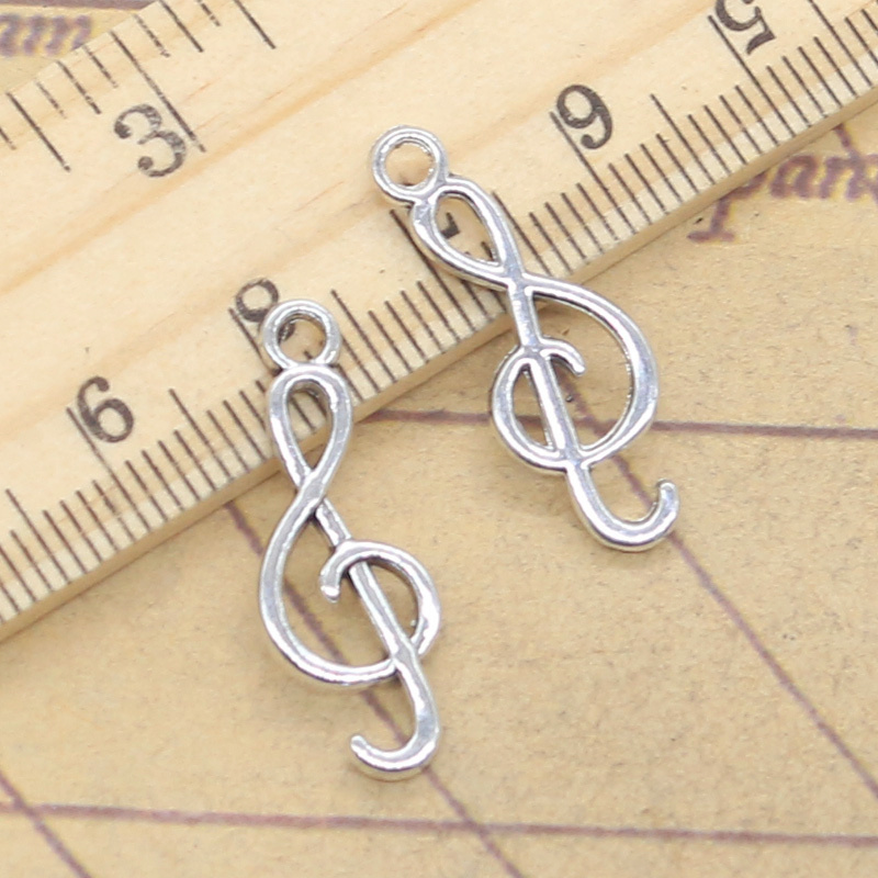 20pcs Liontin Nada Musik 25x9m - Jewelry Making Notes ulasan dan harga