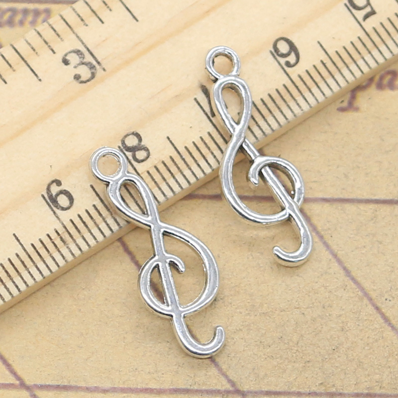 20pcs Liontin Nada Musik 25x9m - Jewelry Making Notes ulasan dan harga