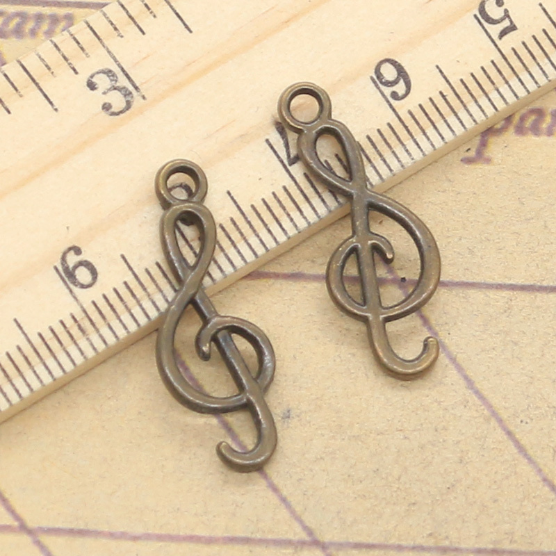 20pcs Liontin Nada Musik 25x9m - Jewelry Making Notes ulasan dan harga
