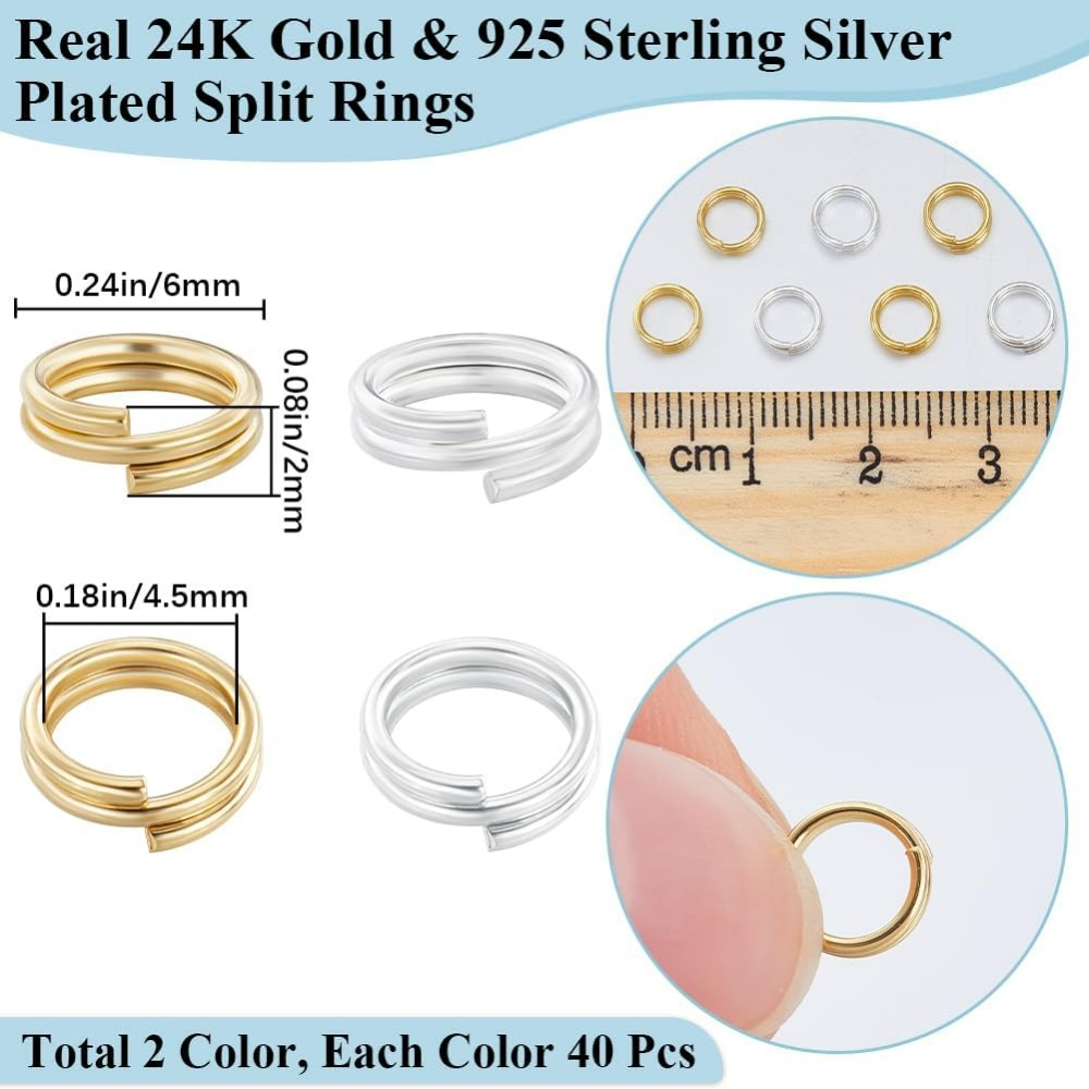 1 Kotak 80 Buah Cincin Lompat  - Jewelry Making Jump Rings ulasan dan harga