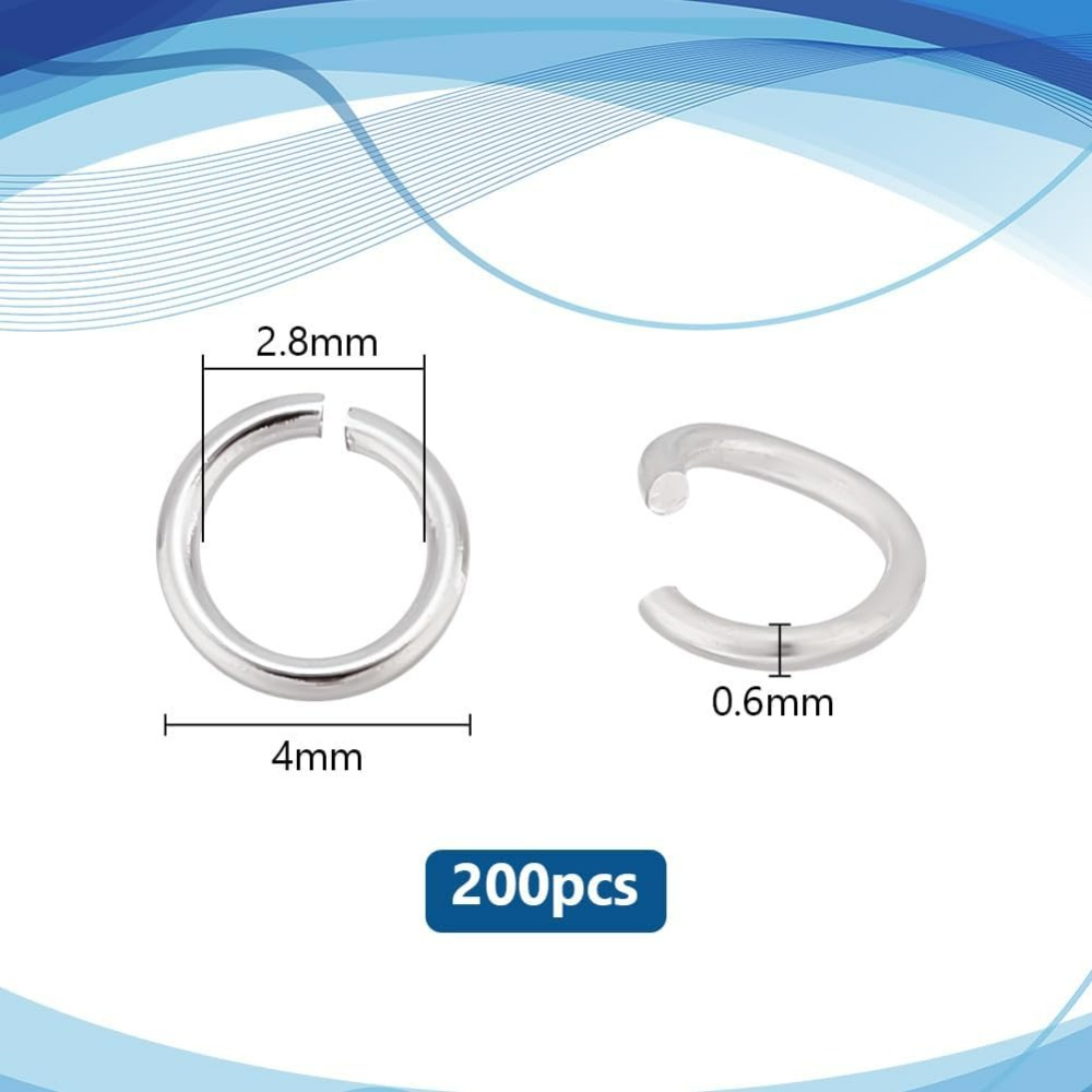 200 Buah Cincin Lompat Terbuka - Jewelry Making Jump Rings ulasan dan harga