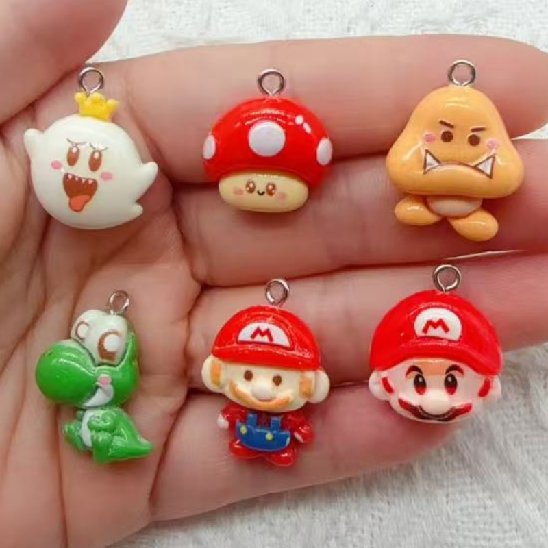 10 buah liontin kartun resin,  - Jewelry Making Birthday Party ulasan dan harga