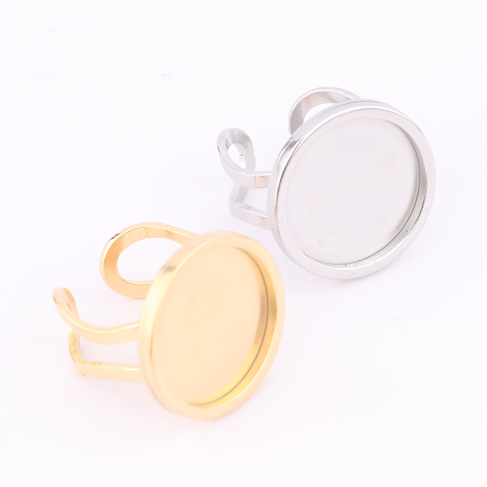 5 Buah 18Mm Bulat Cabochon Cin - Jewelry Making Tutorial ulasan dan harga