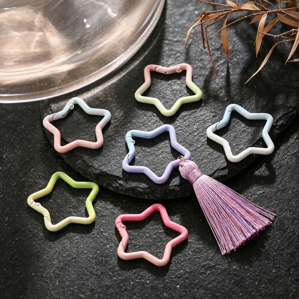 5 Buah Cincin Kunci Bentuk Bin - Jewelry Making Basics ulasan dan harga
